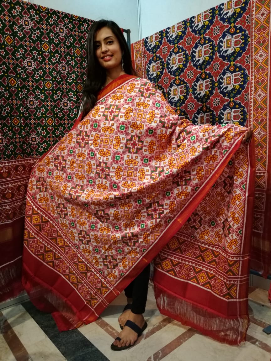 Single ikat patola dupatta